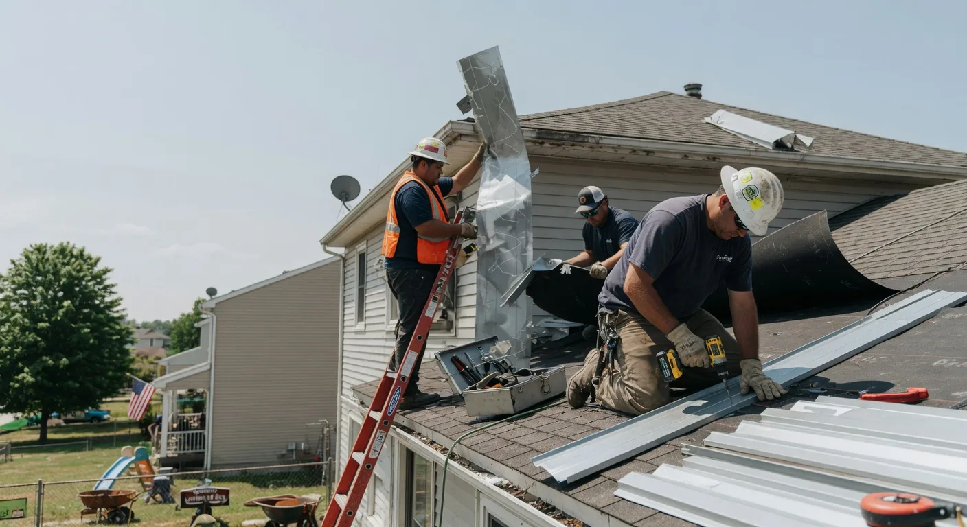 Storm Damage Metal Roof Repair in Laverne, OK